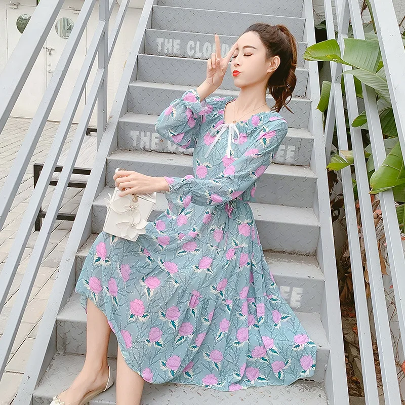 Large Size Chiffon Dress Women's Mid-length 2019 New Style WOMEN'S Dress Spring And Summer Floral Print Loose-Fit Long Sleeve Sk
Large Size Chiffon Dress Women's Mid-length 2019 New Style WOMEN'S Dress Spring And Summer Floral Print Loose-Fit Long Sleeve Sk
