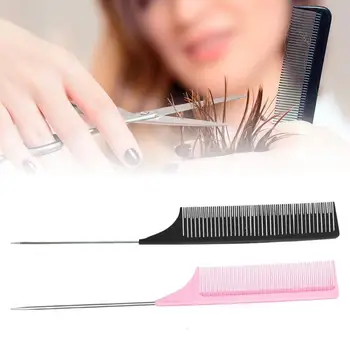 1pc Highlight Hairstyle Comb Fine-tooth Metal Pin Hairdressing Cut Hair Styling Tail Comb Hair Comb Beauty Tools
1pc Highlight Hairstyle Comb Fine-tooth Metal Pin Hairdressing Cut Hair Styling Tail Comb Hair Comb Beauty Tools