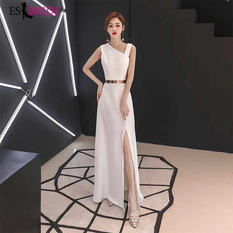 Simple Prom Dresses ES1937-1 A-Line Asymmetrical V-Neck Sleeveless Side Split Elegant Long Party Gowns Vestidos Largos 2019
Simple Prom Dresses ES1937-1 A-Line Asymmetrical V-Neck Sleeveless Side Split Elegant Long Party Gowns Vestidos Largos 2019