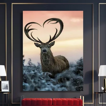 Wall Pictur Canvas Prints Posters Deer In The Sunset Canvas Painting Tableau Mural Pictures For Wall Poster Decorative Painting 
Wall Pictur Canvas Prints Posters Deer In The Sunset Canvas Painting Tableau Mural Pictures For Wall Poster Decorative Painting
