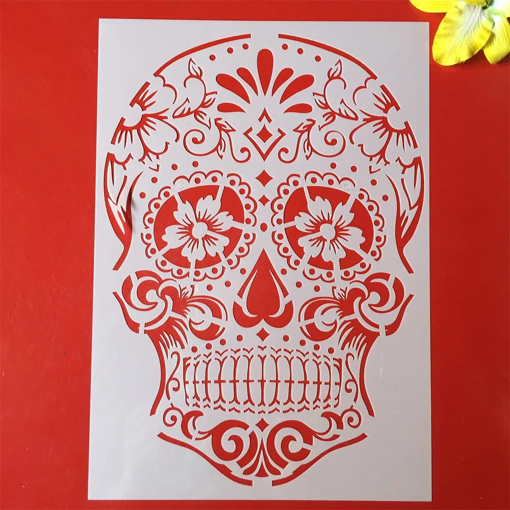 1Pcs A4 29cm Skeleton Skull DIY Layering Stencils Wall Painting Scrapbook Coloring Embossing Album Decorative Template
1Pcs A4 29cm Skeleton Skull DIY Layering Stencils Wall Painting Scrapbook Coloring Embossing Album Decorative Template