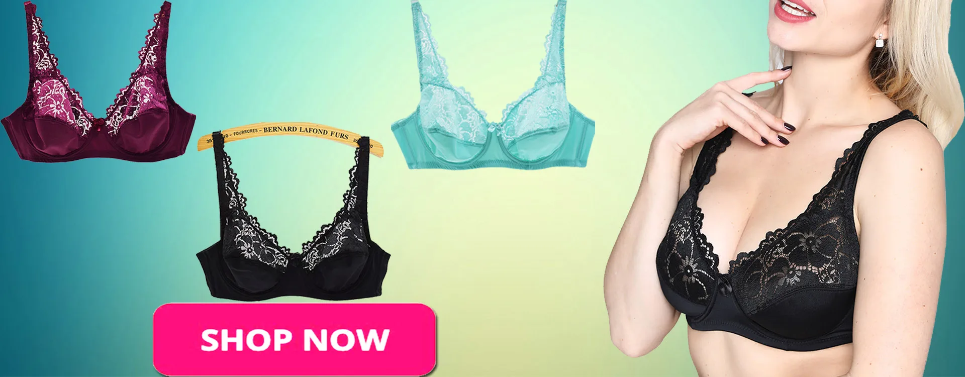 Description Picture 2 of itemWomens Push Up Bras Sexy Triangle Brassiere Wire Free Lace Bra Bralette Lingerie Small Breast Adjusts Female Underwear A B C Cup