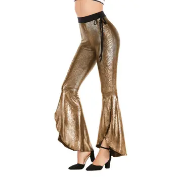 Sexy Women Flared Pants Python Pattern Wide Leg Pants Bell Bottom Asymmetric Long High Waisted Trousers Stretch Ladies Trousers
Sexy Women Flared Pants Python Pattern Wide Leg Pants Bell Bottom Asymmetric Long High Waisted Trousers Stretch Ladies Trousers