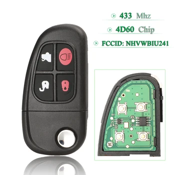 Bilchave 5pcs/Lot 4 Buttons 433Mhz 4D60 Chip Filp Remote Control Car Key Fob For Jaguar X-Type S-Type XJ XK Type Replacement
Bilchave 5pcs/Lot 4 Buttons 433Mhz 4D60 Chip Filp Remote Control Car Key Fob For Jaguar X-Type S-Type XJ XK Type Replacement
