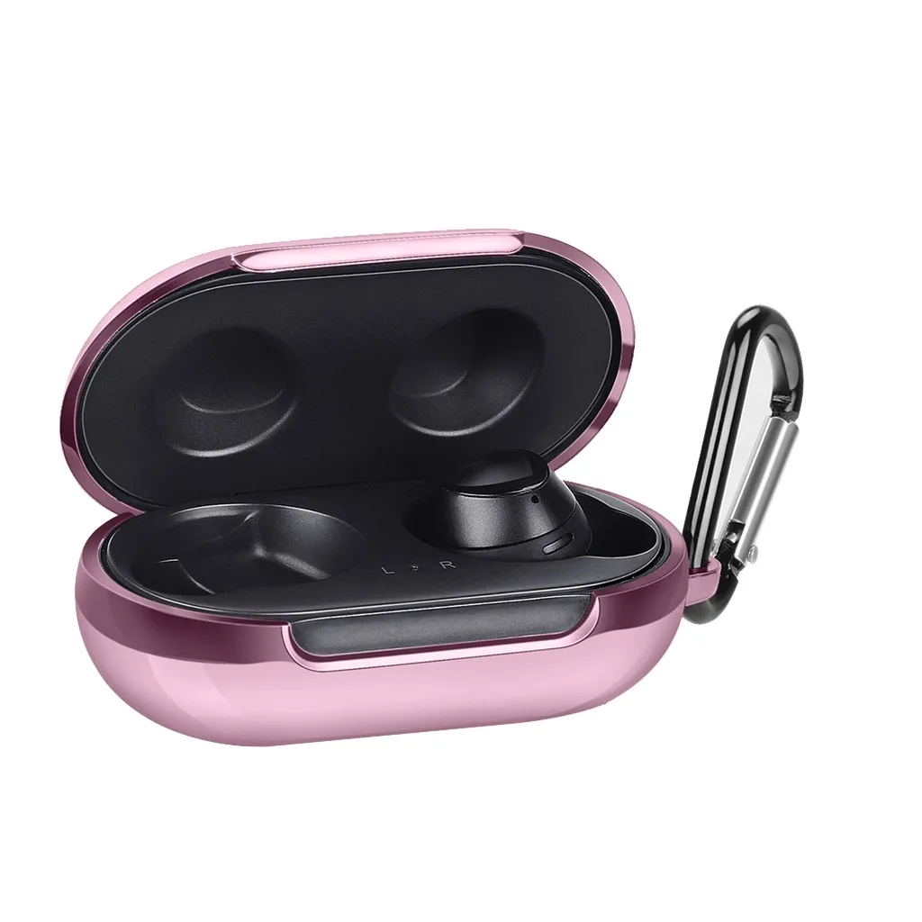 Ouhaobin Earphone Case For Samsung Galaxy Buds 2019 Sports Bluetooth Earphone Plating Soft TPU Full Protective Cover Case