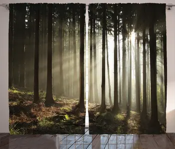 Forest Window Curtains Sun Rays Entering Coniferous Forest on a Misty Autumnal Morning Scenery Picture Living Room Decor Bedroom
Forest Window Curtains Sun Rays Entering Coniferous Forest on a Misty Autumnal Morning Scenery Picture Living Room Decor Bedroom