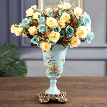 European style resin crafts flower arrangement imitation flower antique vase living room tea table table home furnishings
European style resin crafts flower arrangement imitation flower antique vase living room tea table table home furnishings