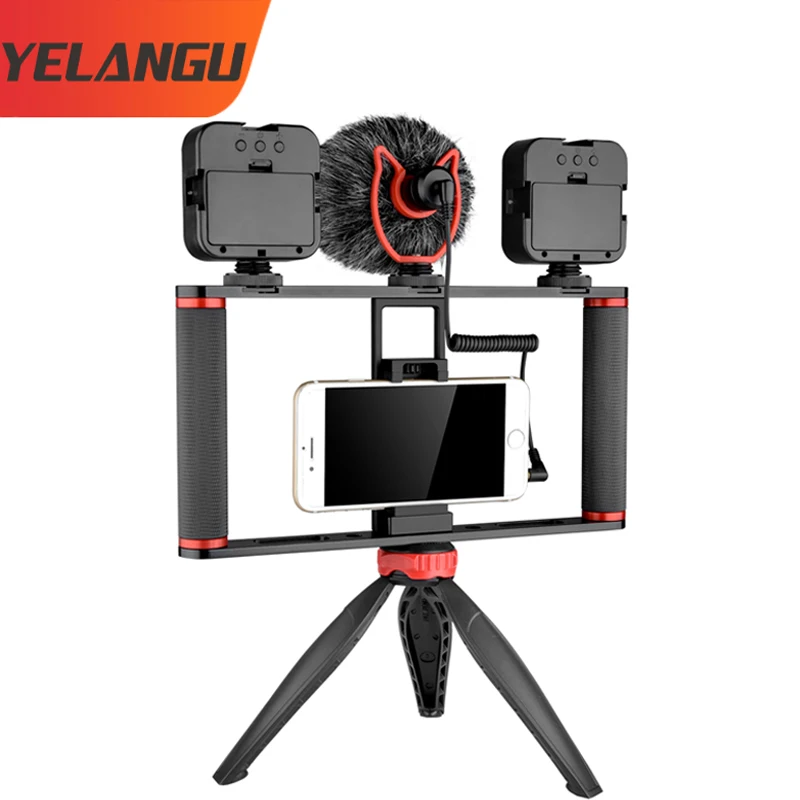 YELANGU PC501 High Quality Live Broadcast Equipment Mobile Phone Video Rig Kit LED Light with Table Tripod for Xiaomi Iphone
YELANGU PC501 High Quality Live Broadcast Equipment Mobile Phone Video Rig Kit LED Light with Table Tripod for Xiaomi Iphone