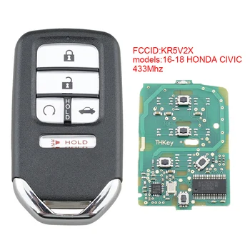Car Key 433Mhz 5 Buttons Keyless Entry Smart Prox Remote Car Key Fob with ID47 Chip KR5V2X Fit for 2016 2017 2018 Honda Civic
Car Key 433Mhz 5 Buttons Keyless Entry Smart Prox Remote Car Key Fob with ID47 Chip KR5V2X Fit for 2016 2017 2018 Honda Civic
