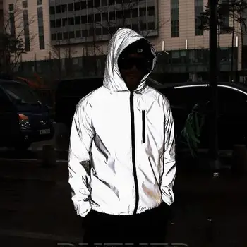 Spring Summer Men's new Mesh reflective hooded jacket jacket loose Korean version of the hip-hop hip-hop trend
Spring Summer Men's new Mesh reflective hooded jacket jacket loose Korean version of the hip-hop hip-hop trend
