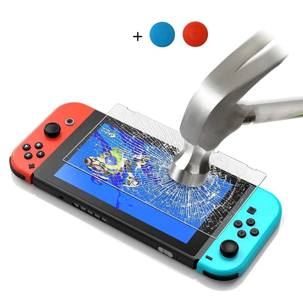 Premium Tempered Glass Screen Protector For Nintend Switch Glass Screen Protector with 2pcs Thumbsticks Caps For NS NX
Premium Tempered Glass Screen Protector For Nintend Switch Glass Screen Protector with 2pcs Thumbsticks Caps For NS NX