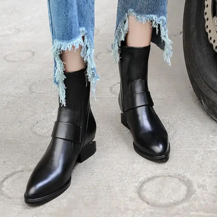 Martin Boots Spring and Autumn style British style low heel single boot elastic Chelsea boot top layer cowhide 3cm
Martin Boots Spring and Autumn style British style low heel single boot elastic Chelsea boot top layer cowhide 3cm