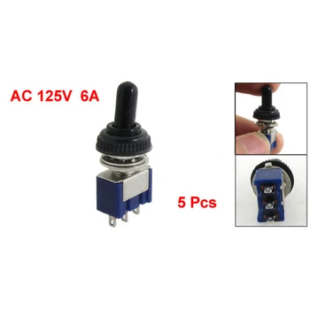 5 Pcs AC 125V 6A ON/OFF/ON 3 Position SPDT 3 Pins Toggle Switch with Waterproof Boot
5 Pcs AC 125V 6A ON/OFF/ON 3 Position SPDT 3 Pins Toggle Switch with Waterproof Boot
