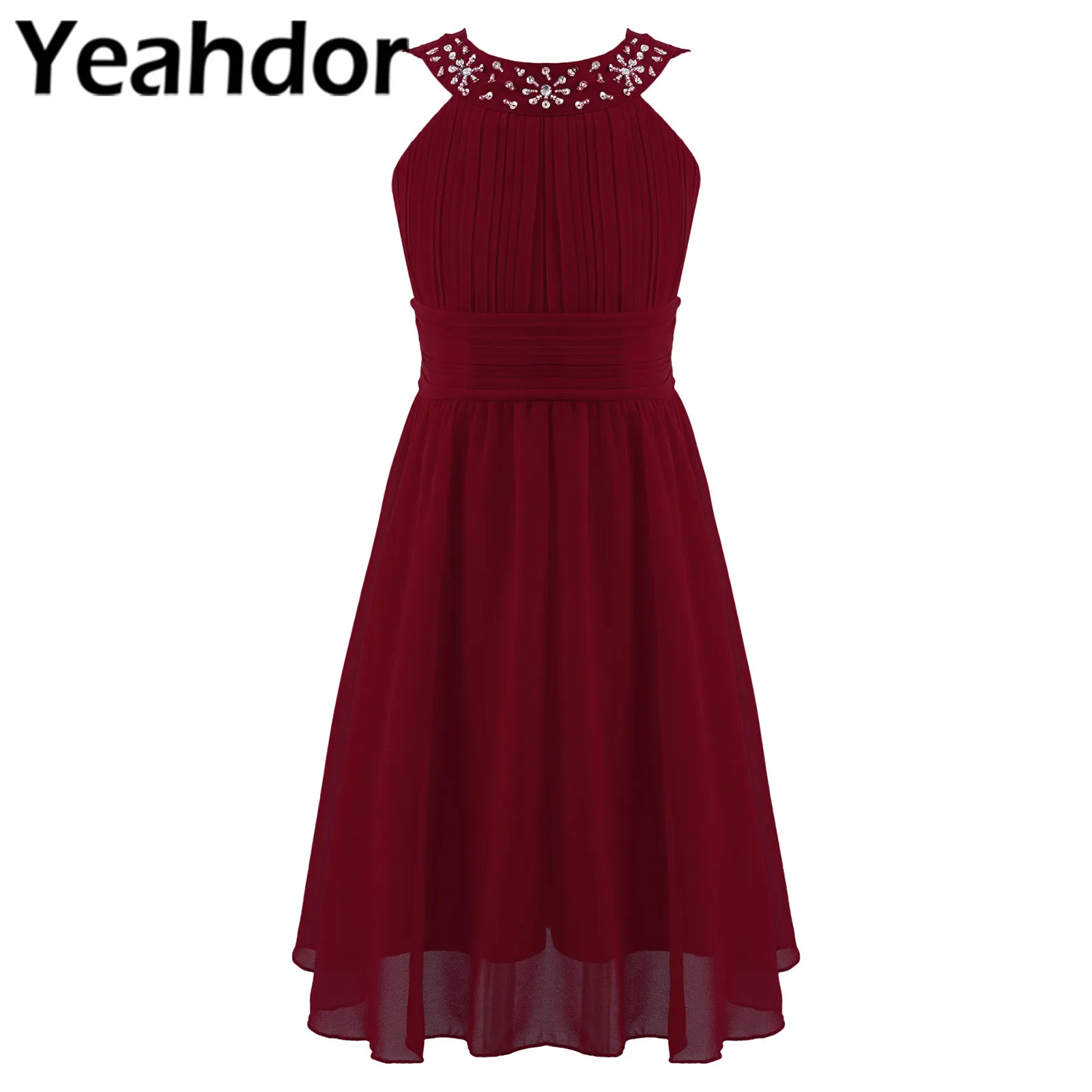 Petites Filles Robes Kids Dresses Flower Girls Rhinestone Chiffon Pleated Dress Princess Wedding Party Junior Bridesmaid Dress
Petites Filles Robes Kids Dresses Flower Girls Rhinestone Chiffon Pleated Dress Princess Wedding Party Junior Bridesmaid Dress