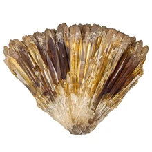 Tumbeelluwa natural amarelo cru âmbar calcite cristal cluster reiki cura gem pedra mineral espécime para decoração de escritório em casa(China)