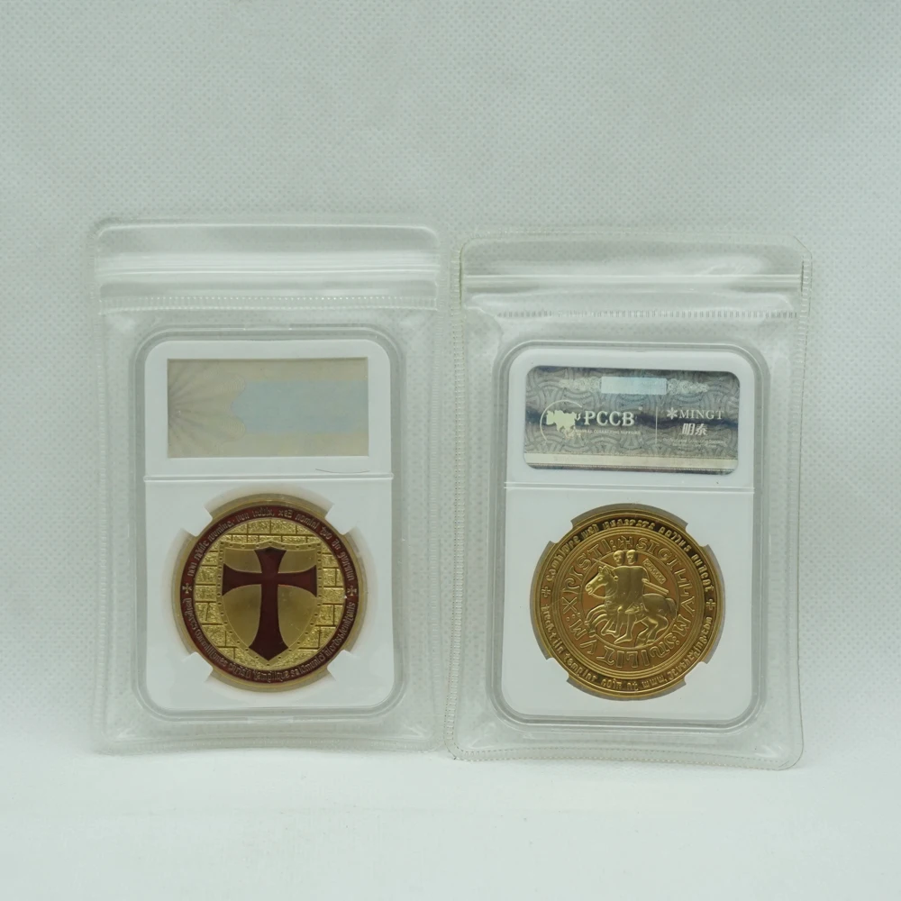 Kindom of Morocco Knights Templar Silver Plated Metal Coin Crusader Token Souvenir Masonic Freemason Coin with PCCB Case
Kindom of Morocco Knights Templar Silver Plated Metal Coin Crusader Token Souvenir Masonic Freemason Coin with PCCB Case