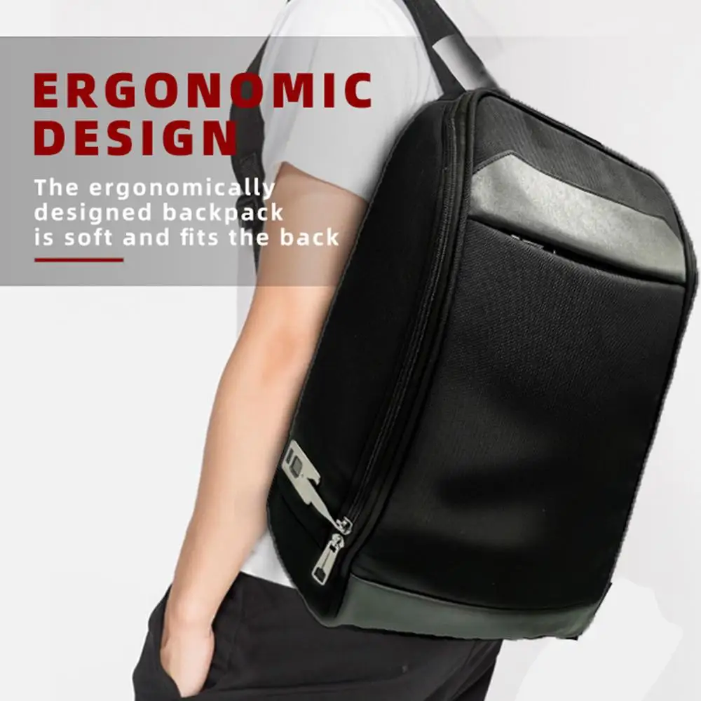 

Business Smart Fingerprint Lock Laptops Backpack with USB Charging Port Anti-theft Safety Bag Fashion Men Bag For Laptop Mac Pad