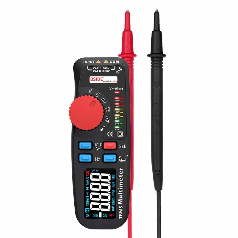 BSIDE ADM92CL Pro True RMS Color Display Auto Range 6000 TRMS Tester Control Cable Digital Electrician Multimeter HR
BSIDE ADM92CL Pro True RMS Color Display Auto Range 6000 TRMS Tester Control Cable Digital Electrician Multimeter HR