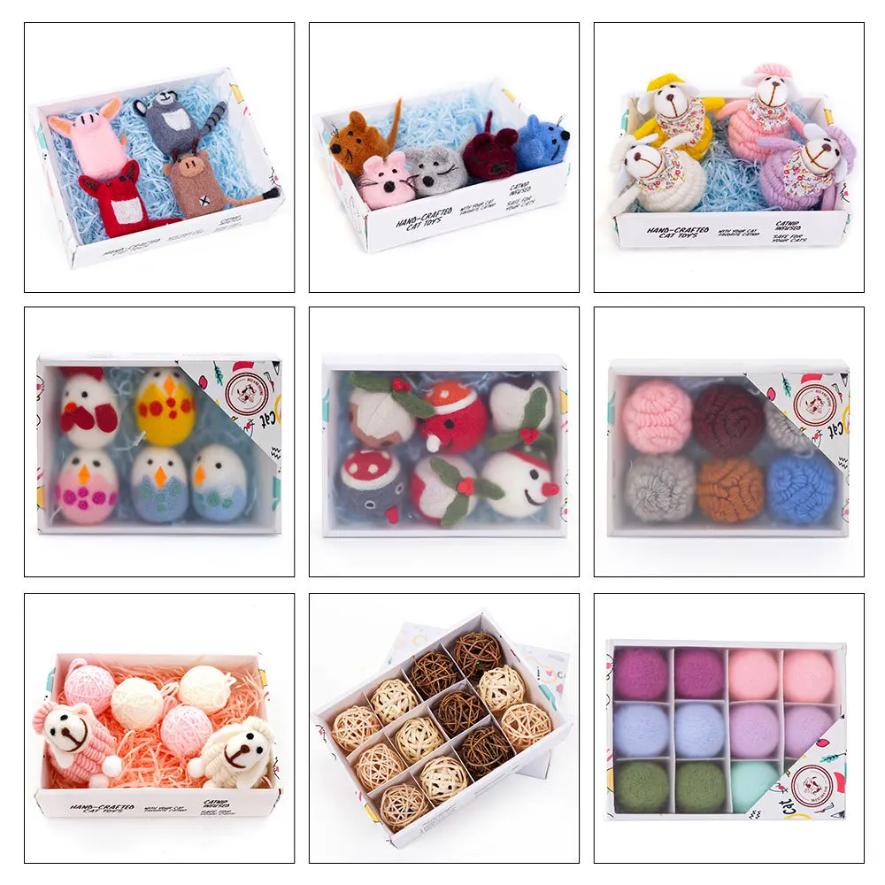 Handmade Cat Toy Creative Pet Christmas Gift Wool Ball Funny Cat Suit Explosion Cat Catnip Interactive Toy Small Animal Doll
Handmade Cat Toy Creative Pet Christmas Gift Wool Ball Funny Cat Suit Explosion Cat Catnip Interactive Toy Small Animal Doll