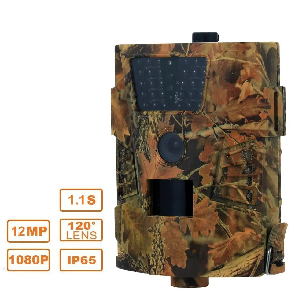 IP54 Waterproof Trail Camera 12MP 1080P 30pcs Infrared LEDs 850nm Hunting Camera 120 Degree Angle Wild Camera HT-001B
IP54 Waterproof Trail Camera 12MP 1080P 30pcs Infrared LEDs 850nm Hunting Camera 120 Degree Angle Wild Camera HT-001B