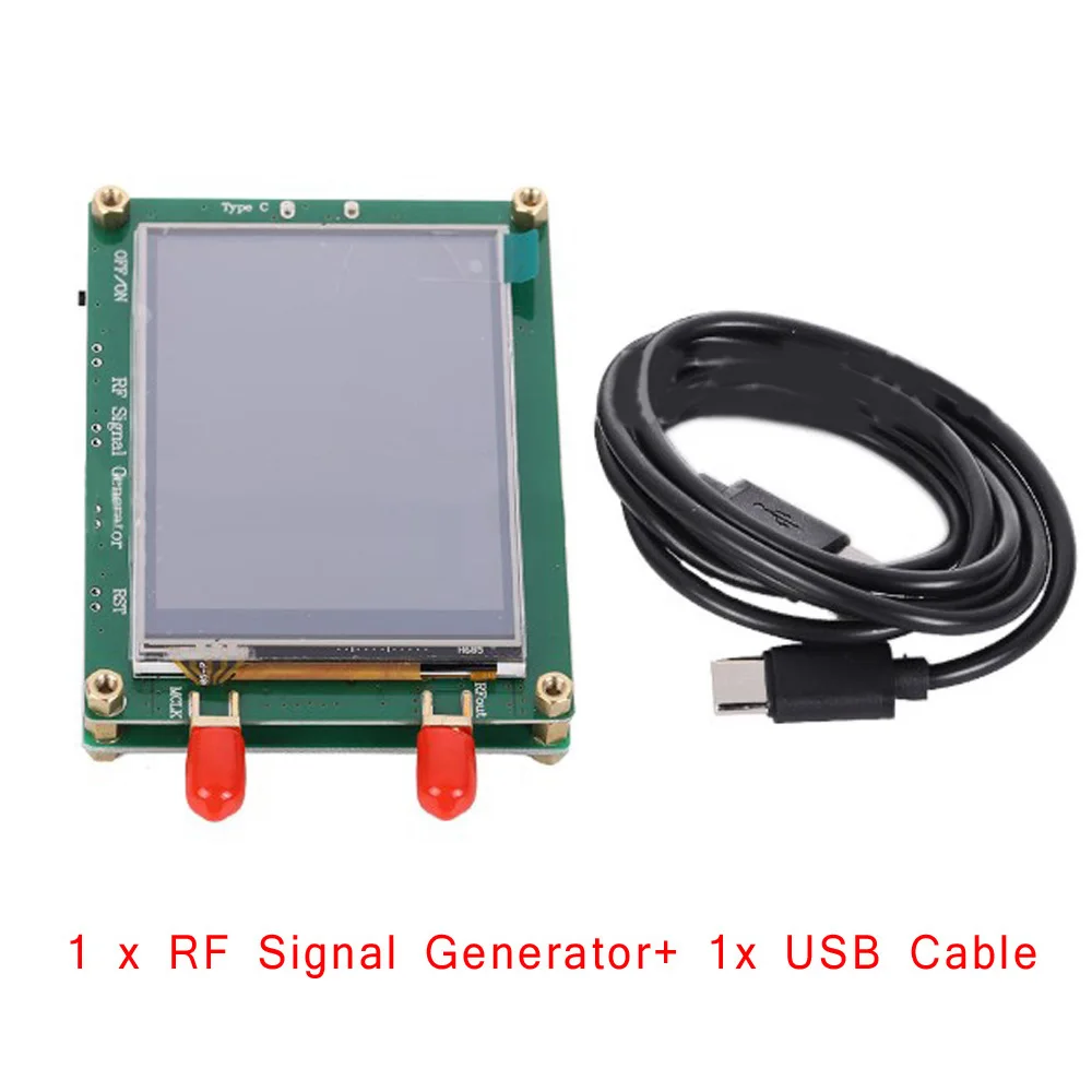 ADF4351 35M-4.4G RF Signal Generator PLL Sweep Frequency Generator Touch Screen SMA Female Three-wire SPI
ADF4351 35M-4.4G RF Signal Generator PLL Sweep Frequency Generator Touch Screen SMA Female Three-wire SPI