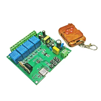 APP remote control four-way smart WiFi switch with 433m DC motor forward and reverse controller 220V
APP remote control four-way smart WiFi switch with 433m DC motor forward and reverse controller 220V
