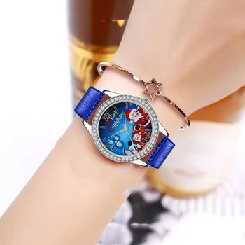 Reloj Mujer Women Watches Christmas Santa Printed Blue Dial Alloy Quartz Wrist Watch Exquisite Creative Ladies Watch Relogio New
Reloj Mujer Women Watches Christmas Santa Printed Blue Dial Alloy Quartz Wrist Watch Exquisite Creative Ladies Watch Relogio New