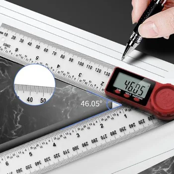 Miter Marking Protractor Layout Angle Ruler Scriber LCD Digital Meter Display Inclinometer Goniometer Level Measuring Tool
Miter Marking Protractor Layout Angle Ruler Scriber LCD Digital Meter Display Inclinometer Goniometer Level Measuring Tool