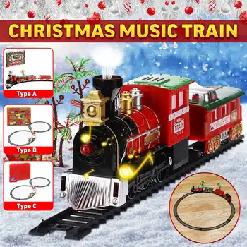 Christmas Train Set Railway Rail Tracks Toys Electric Railway Train Set with Locomotive Engine Cars Lights And Sounds Xmas Gift
Christmas Train Set Railway Rail Tracks Toys Electric Railway Train Set with Locomotive Engine Cars Lights And Sounds Xmas Gift