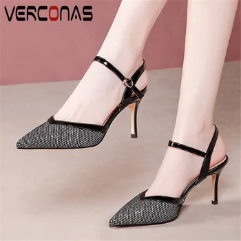 VERCONAS 2020 Fashion Woman Sandals Woman Pumps High Quality Shallow Ankle Strap Casual Pointed Toe Thin High Heeled Shoes Woman
VERCONAS 2020 Fashion Woman Sandals Woman Pumps High Quality Shallow Ankle Strap Casual Pointed Toe Thin High Heeled Shoes Woman