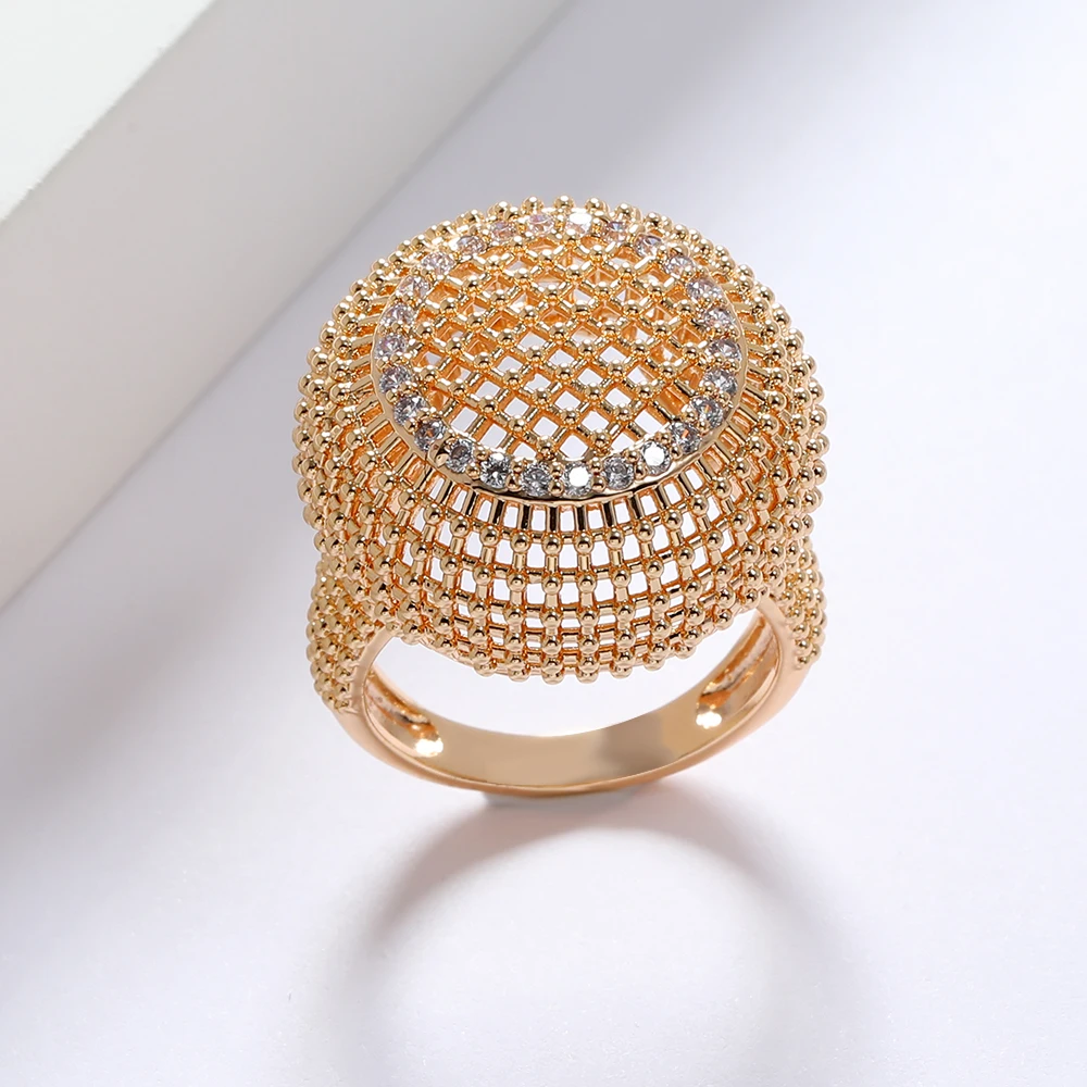 LUALA новые модные дубайские золотые кольца для женщин в форме шара Великолепные