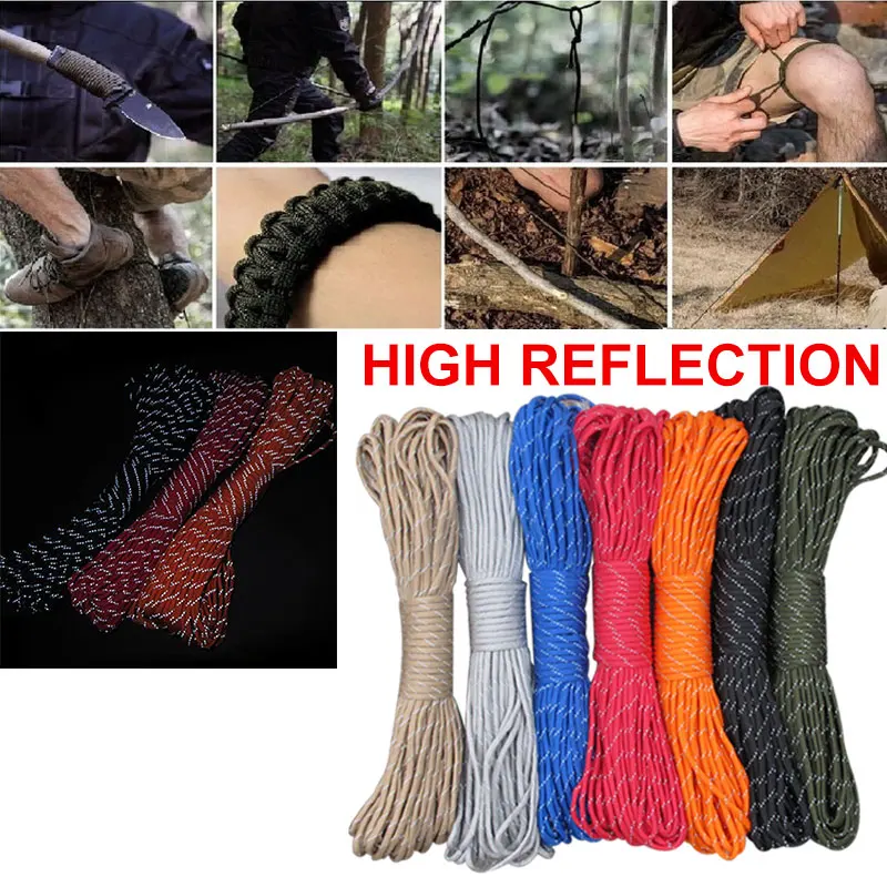 Tent Rope Reflective Heavy Load 31M 7 Color Swing Water Handicrafts Parachute Camping Mountain Outdoor Explore Strong
Tent Rope Reflective Heavy Load 31M 7 Color Swing Water Handicrafts Parachute Camping Mountain Outdoor Explore Strong