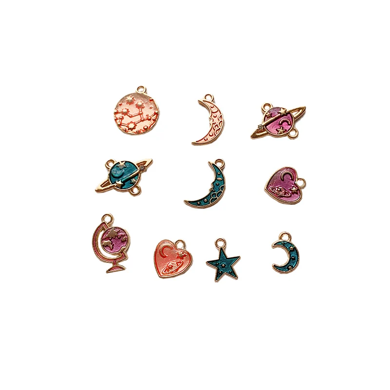 Planet starry earring design Alloy Dripping Oil Earrings Accessories Pendant Diy Accessories Earring Findings 10 Pieces / Lot
Planet starry earring design Alloy Dripping Oil Earrings Accessories Pendant Diy Accessories Earring Findings 10 Pieces / Lot