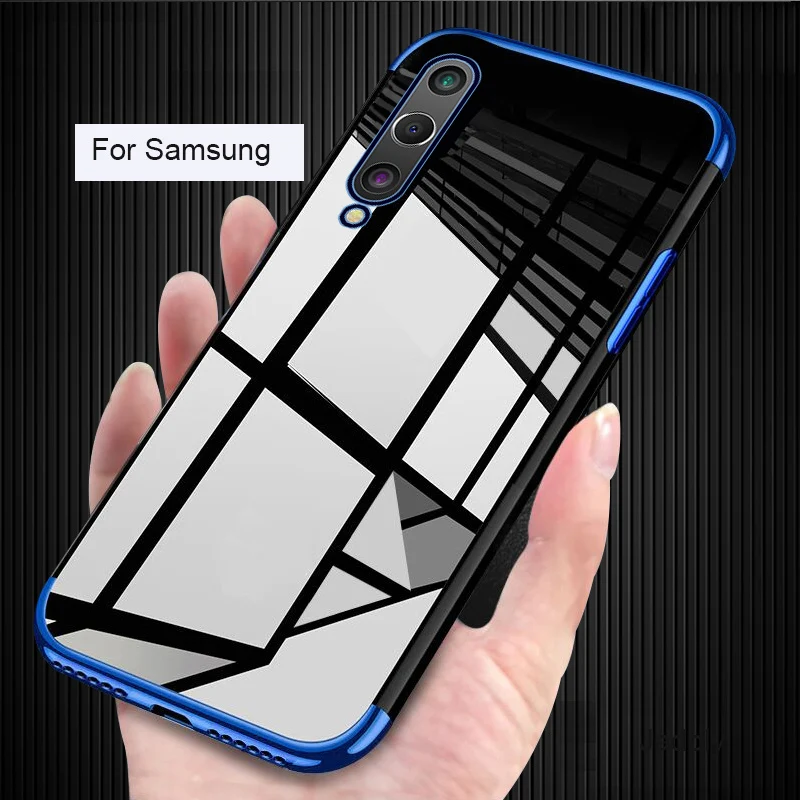 Чехол с гальваническим покрытием для Samsung A80 A70 A60 A50 A40 A30 A10 противоударный чехол |