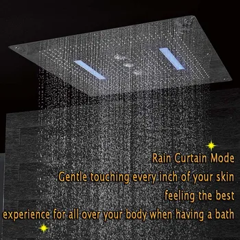 Multifunction Led Light Rain Shower Head 800*800mm Rallfall Waterfall Swirl Ceiling Wall Mount Overhead Big Curtain Shower head
Multifunction Led Light Rain Shower Head 800*800mm Rallfall Waterfall Swirl Ceiling Wall Mount Overhead Big Curtain Shower head
