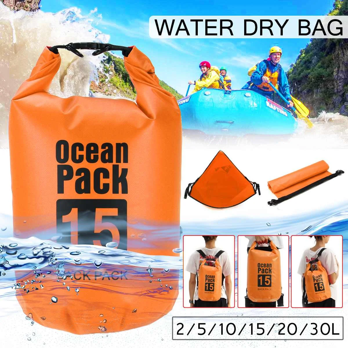 2L/5L/10L/15L/20L/30L Waterproof Bags Dry Bag PVC Waterproof Backpack Sports Bag Rafting Swimming Backpacks Impermeable Dry Bag
2L/5L/10L/15L/20L/30L Waterproof Bags Dry Bag PVC Waterproof Backpack Sports Bag Rafting Swimming Backpacks Impermeable Dry Bag