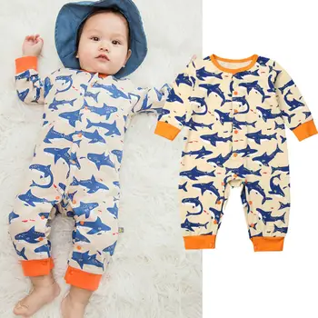 0-24months Newborn Clothes Autumn Long Sleeve Baby Boys Rompers Shark Print Rompers For Baby Boys One Piece Jumpsuits Clothing
0-24months Newborn Clothes Autumn Long Sleeve Baby Boys Rompers Shark Print Rompers For Baby Boys One Piece Jumpsuits Clothing