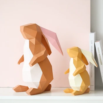 Nordic geometric lovely rabbit decoration resin living room home decoration modern simple desktop creative decoration 
Nordic geometric lovely rabbit decoration resin living room home decoration modern simple desktop creative decoration