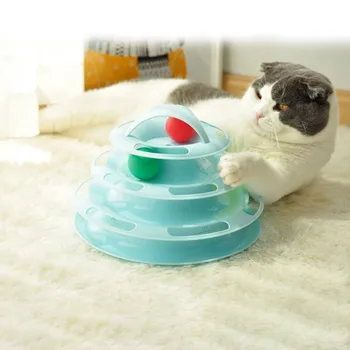 Pet Cat IQ Training Toys 4-Layer Kittens Entertainment Disc Turntable Cat Amusement Plate with Balls
Pet Cat IQ Training Toys 4-Layer Kittens Entertainment Disc Turntable Cat Amusement Plate with Balls