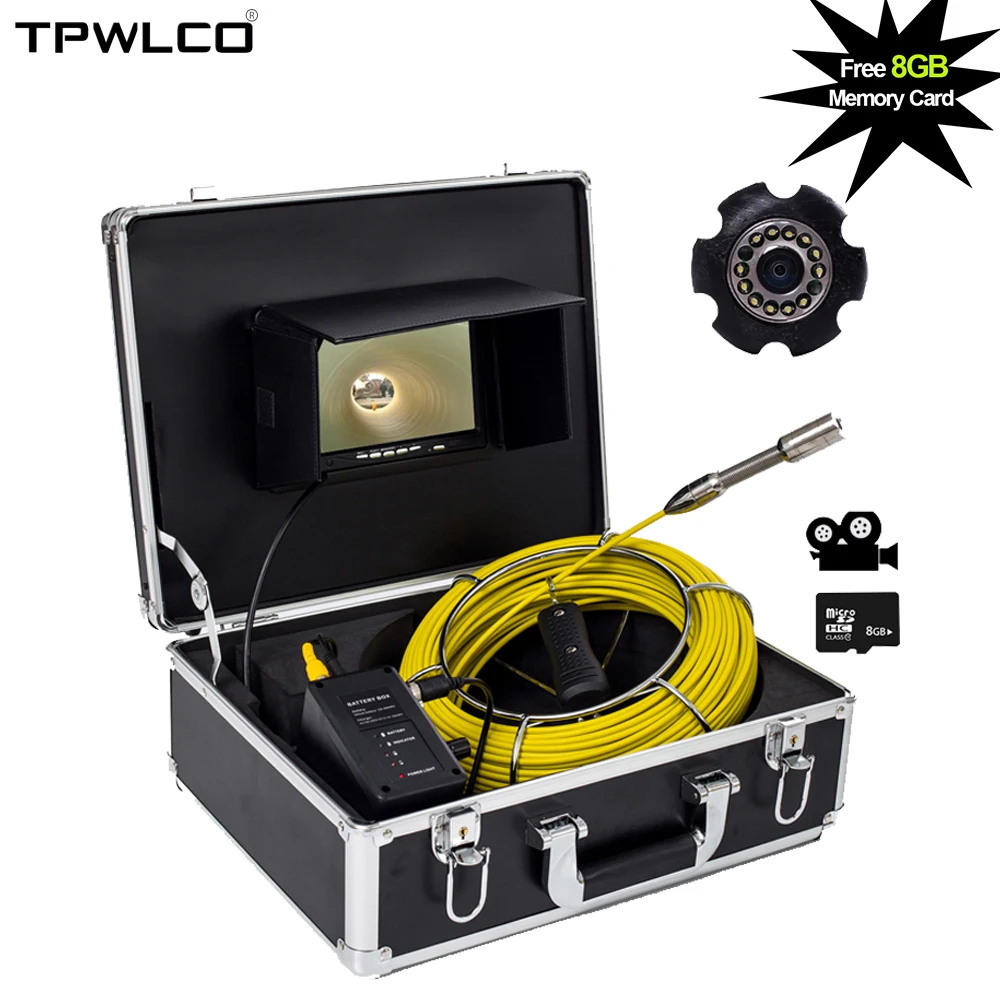 Кабель 20 м, 7 дюймов, 23 мм, промышленный водосточный трубопровод, эндоскоп, камера для осмотра труб с функцией DVR, 12 светодиодов
Кабель 20 м, 7 дюймов, 23 мм, промышленный водосточный трубопровод, эндоскоп, камера для осмотра труб с функцией DVR, 12 светодиодов