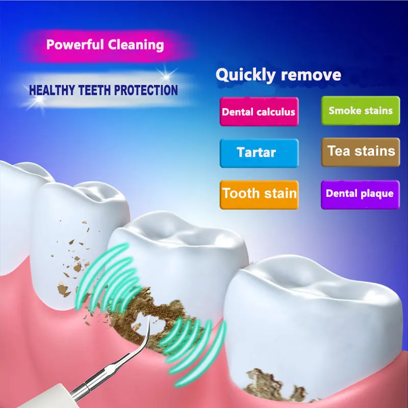 Portable Ultrasonic Dental Scaler Tooth Calculus Remover Tooth Stains Tartar Tool Dentist Teeth Whitening Oral Hygiene
Portable Ultrasonic Dental Scaler Tooth Calculus Remover Tooth Stains Tartar Tool Dentist Teeth Whitening Oral Hygiene