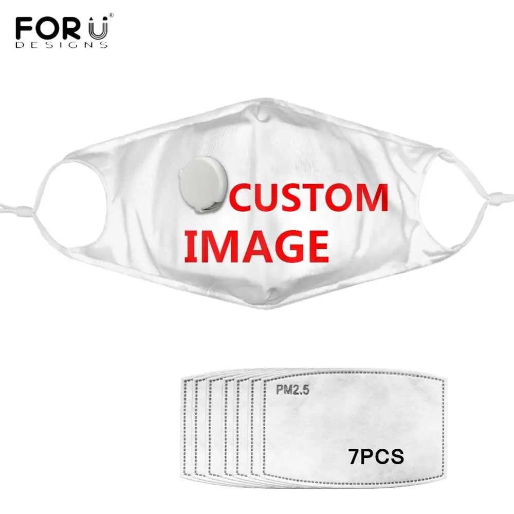 FORUDESIGNS Custom Your Own Image/Logo/text/Photo Print Adults Mask Breath Valve Dustproof Washable Mouth Mask with 7Pcs Filters
FORUDESIGNS Custom Your Own Image/Logo/text/Photo Print Adults Mask Breath Valve Dustproof Washable Mouth Mask with 7Pcs Filters