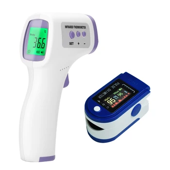 Portable Finger Oximeter Pulse Rate Perfusion Index SPO2 Blood-oxygen Monitor OLED Display+Digital Forehead Infrared Thermometer
Portable Finger Oximeter Pulse Rate Perfusion Index SPO2 Blood-oxygen Monitor OLED Display+Digital Forehead Infrared Thermometer