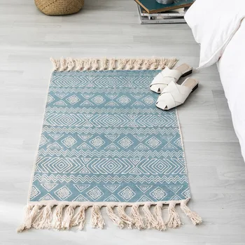 Bohemian Simple Cotton And Linen Retro Ethnic Style Tassel Carpet Floor Mat Living Room Coffee Table Bedside Mat Machine Wash
Bohemian Simple Cotton And Linen Retro Ethnic Style Tassel Carpet Floor Mat Living Room Coffee Table Bedside Mat Machine Wash