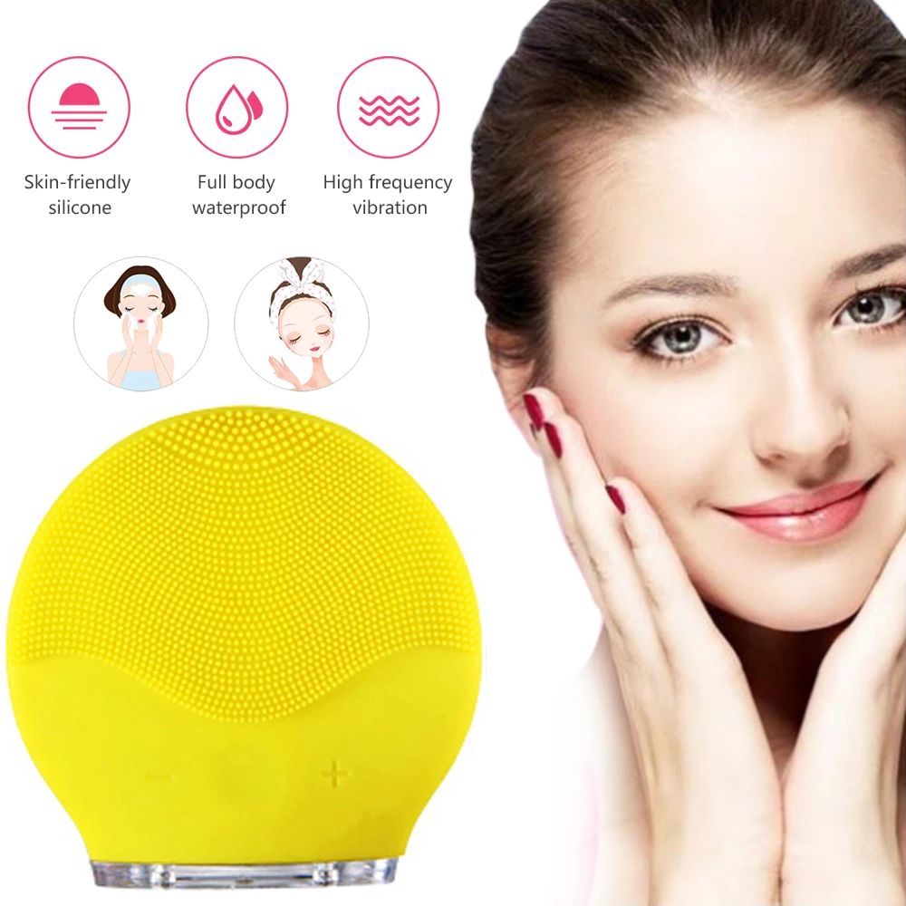 Silicone Sonic Vibration Mini Cleaner Deep Pore Cleaning Skin Massager Ultrasonic electric facial cleanser Cleansing Brush
Silicone Sonic Vibration Mini Cleaner Deep Pore Cleaning Skin Massager Ultrasonic electric facial cleanser Cleansing Brush
