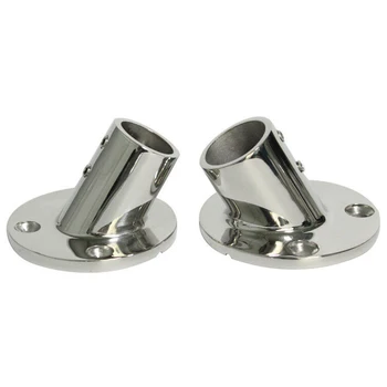2X Boat Hand Rail Fitting Stainless Steel 7/8 inch 22Mm Pipe 60 Degree Round Base 
2X Boat Hand Rail Fitting Stainless Steel 7/8 inch 22Mm Pipe 60 Degree Round Base