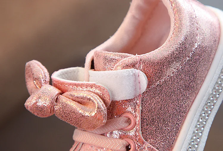 1-6Years Old Baby Girl Bow Sequin Crib Casual Shoes Dress Shoes Baby Casual Shoes Girls Shoes