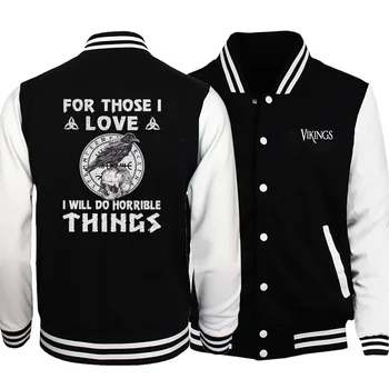 New style men vikings print black baseball jackets Mens Loose Fit Coats 2020 autumn winter harajuku button jackets coats 
New style men vikings print black baseball jackets Mens Loose Fit Coats 2020 autumn winter harajuku button jackets coats