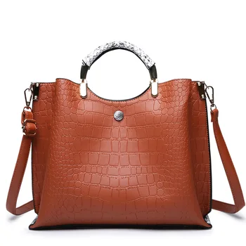 New Style Bucket Type Saddle Bag Solid Color Crocodile Pattern Snakeskin Hand Europe And America Style Shoulder Bag/ Hand B
New Style Bucket Type Saddle Bag Solid Color Crocodile Pattern Snakeskin Hand Europe And America Style Shoulder Bag/ Hand B
