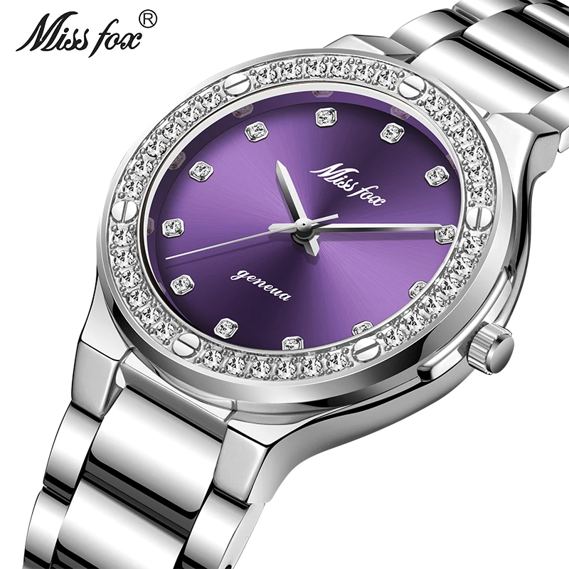 MISSFOX Women Watches Famous Brand Luxury Diamond Siliver Watch Fashion Stainless Steel Lady Dress Clock Trending Products 2020 
MISSFOX Women Watches Famous Brand Luxury Diamond Siliver Watch Fashion Stainless Steel Lady Dress Clock Trending Products 2020